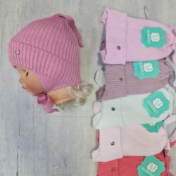 Шапка Мариэла для девочки на хлопке (5 шт*420 р)