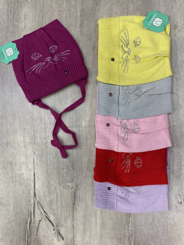 Шапка для девочки Мариэла "Кошка Валя" (5 шт*390 р)