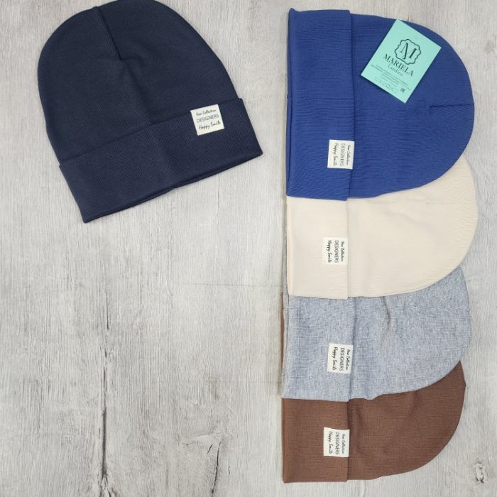 Шапка Мариэла трикотажная с отворотом (5шт*250р)